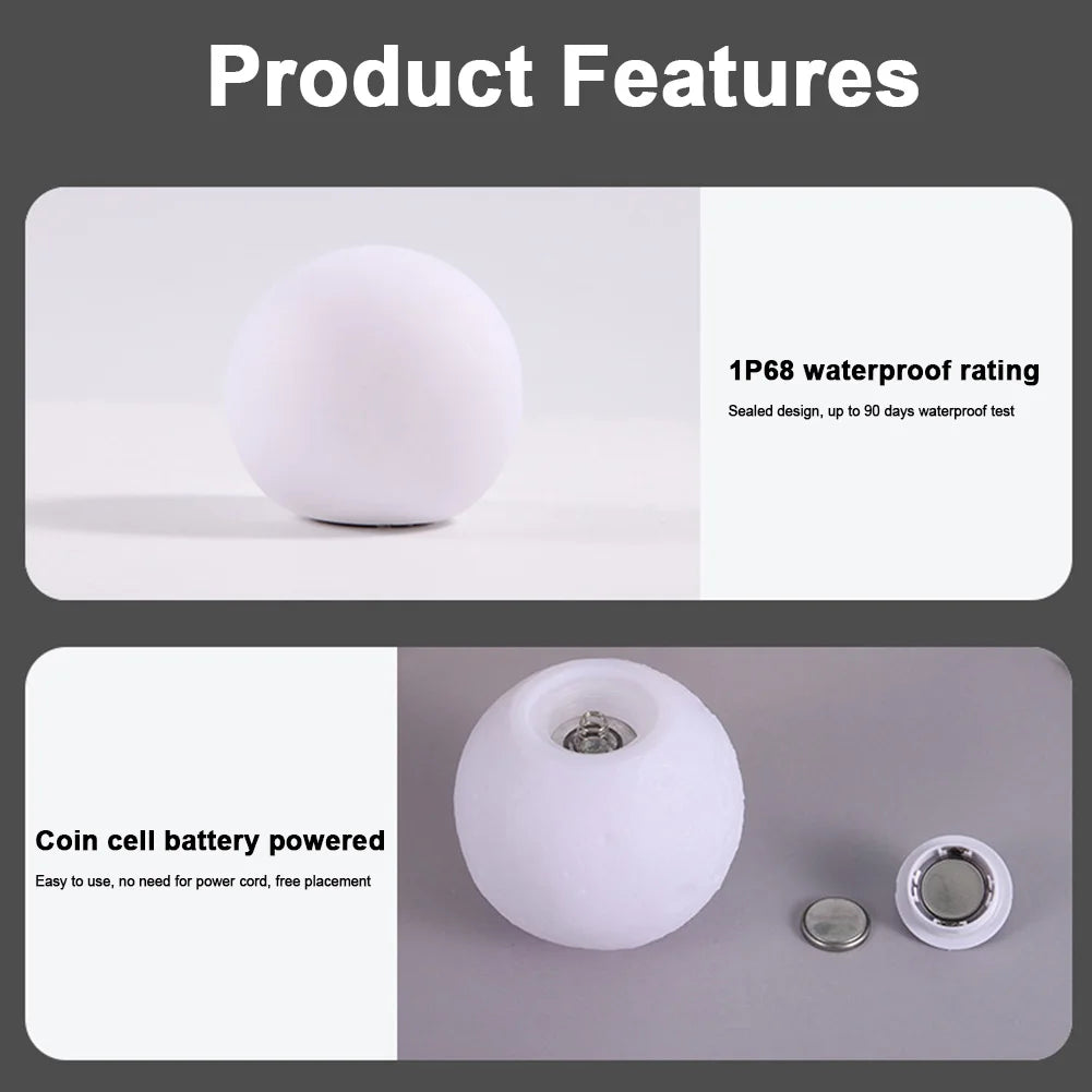 LED Glowing Ball Night Light Remote Control Outdoor LED Garden Ball Light Swimming Pool Luminous Ball for Garden Yard Pool Decor