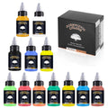 Acrylic Paint Set of 12 Colors 30ml Bottles Water Based Waterproof Ready to Airbrush for Model, Shoes, Wood,Fabric,Leather