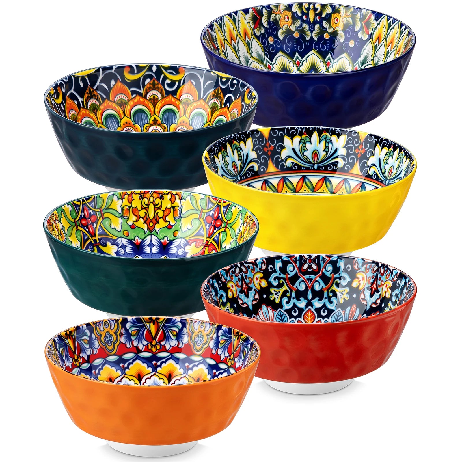 vancasso 6/12 Piece Ceramic Soup Bowls 4.7 inch Soup Bowls Colorful Bowls Dishwasher Oven Safe  for Cereal/Soup/Oatmeal
