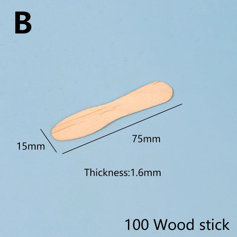 50/100Pcs Ice Cream Sticks Natural Wooden Ice Cream Dessert Spoons Popsicle Sticks Hand Crafts Art Ice Cream Lolly Accessories