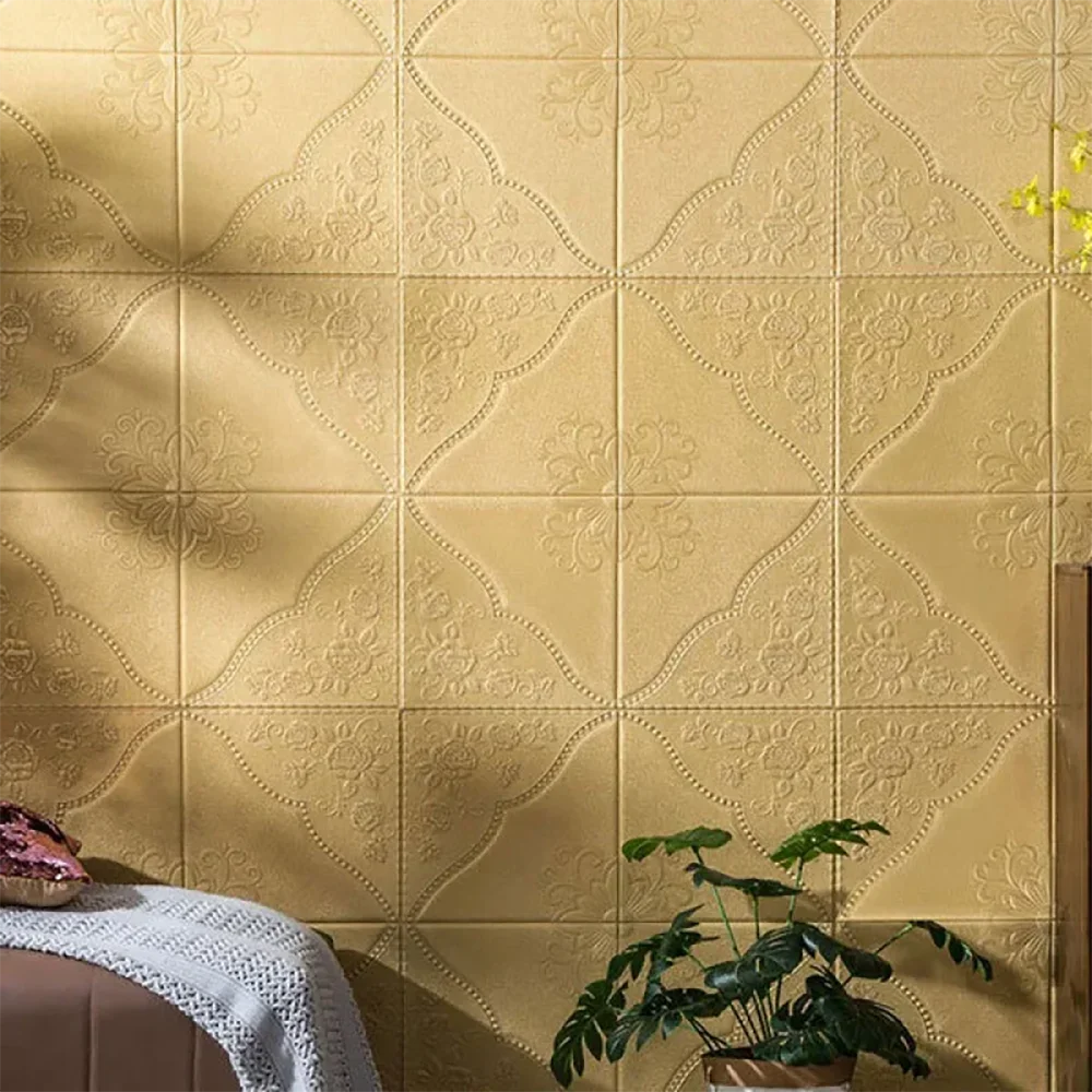 1-10pcs70cm*70cm Modern Paper Ceiling Decorative Waterproof Moisture-proof Mildew proof Wall Self-adhesive 3D Bedroom Background