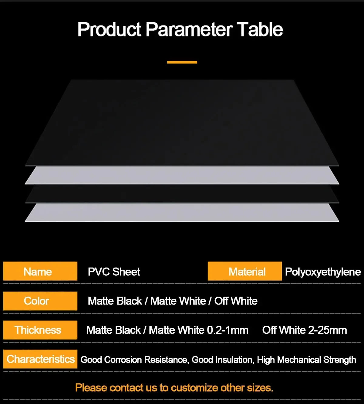 PVC Plastic Sheet Hard Rigid Board White Black Plastic Sheet Model Making Material Handmade Pad Panel Plate Thickness 0.2-2mm