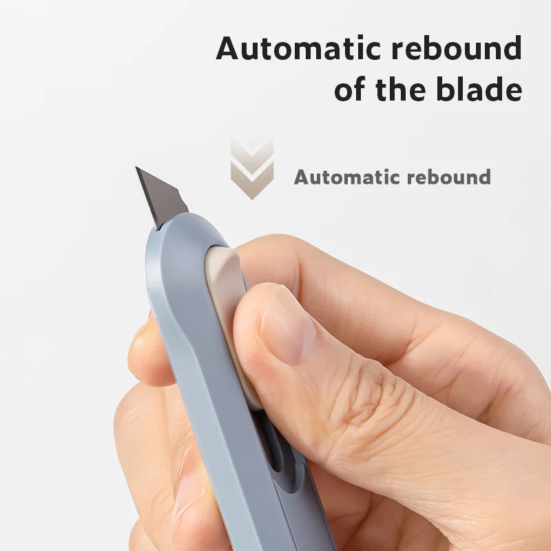 4 Colors Portable Mini Paper Cutting Box Opener Pocket Portable Small Paper Cutting Knife Wallpaper Knife Stationery Unboxing