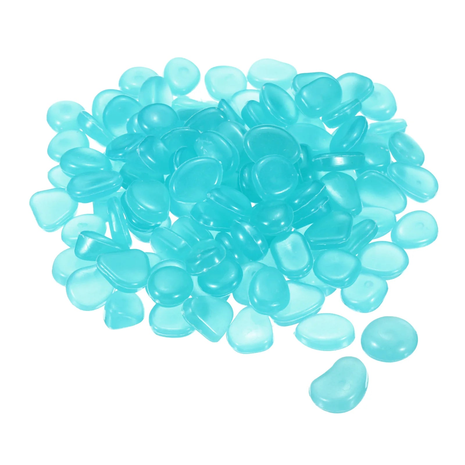100pcs Glow Rocks 8-11mm Glow Pebbles Decoration in the Dark Luminous Stones Decor DIY Decorative for Garden, Potted Plant