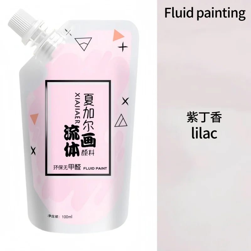 100ml/ Multi-colour xiajiaer Fluid Paint Acrylic paint Bag Violent Bear DIY decorative painting liquid liquid dye