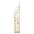 Floor Candle Holders for Wedding Metal 7 Arms Candelabra with Clear Acrylic Shade for Table Centerpiece(48 Inche)