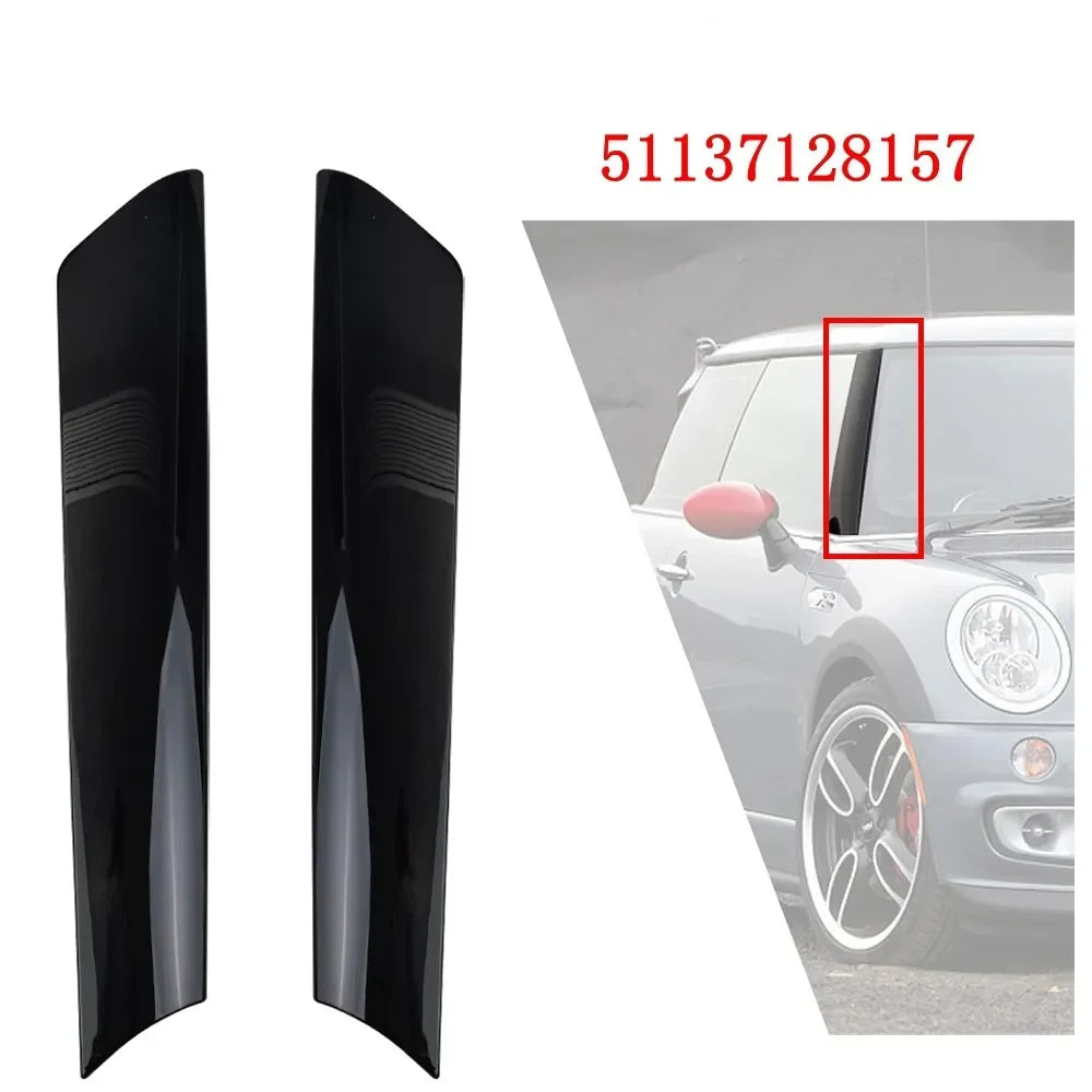 51137128157 Front Left&Right Driver Side Window Windshield A Pillar Trim Molding Black For Mini Cooper R53 R52 R50 Trim Cover