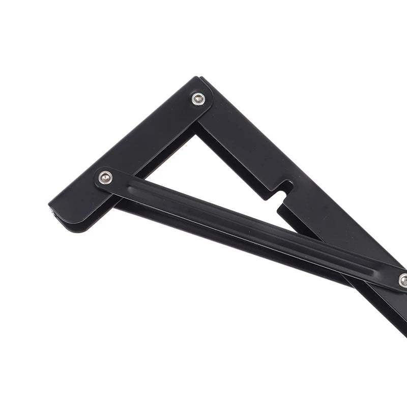 8/10 inches Sturdy Steel Folding Shelf Brackets Wall-Mounted Design for Workbench Table, Table Shelves Angle Bracket Hardware
