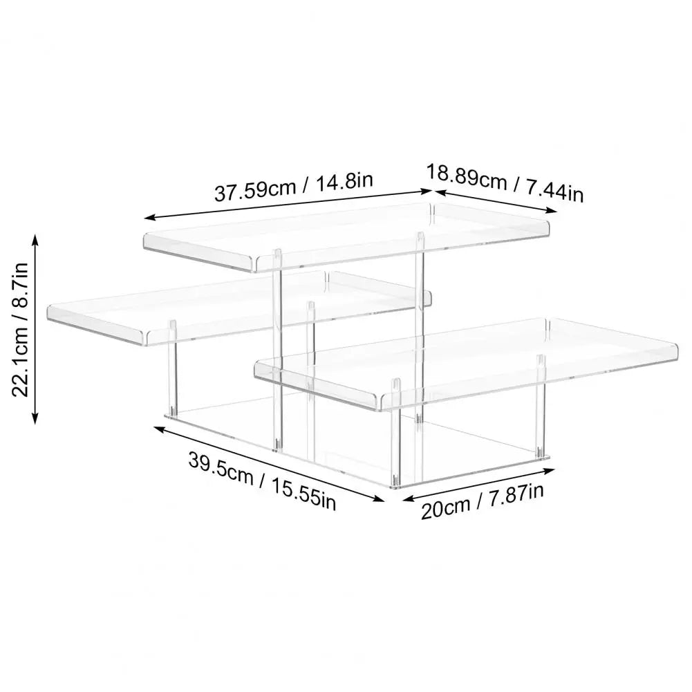 Cupcake Display Stand Elegant 3 Tier Acrylic Serving Tray for Buffet Dessert Cupcake Display at Weddings Baby Showers for Party