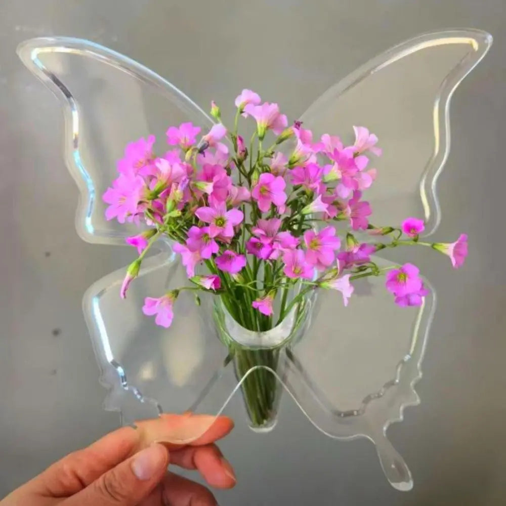 Ins Acrylic Vase Three-dimensional Minimalist Flower Vase Aesthetic Flower Holder Home Decoration