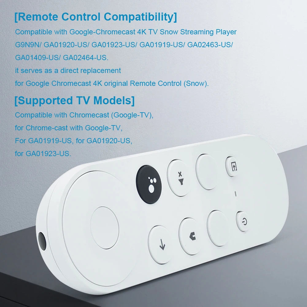 G9N9N Smart TV Remote Bluetooth-Compatible Voice Set-Top Box Remote Control Remote Controller for Google TV Chromecast 4K Snow
