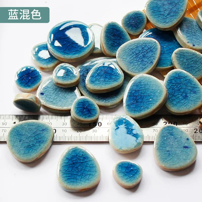 100g Ceramic Mosaic Tiles Multi Color Mosaic Piece Making Tiles for Puzzle Art DIY Craft Lamp Table Accessories Home Wall Decor