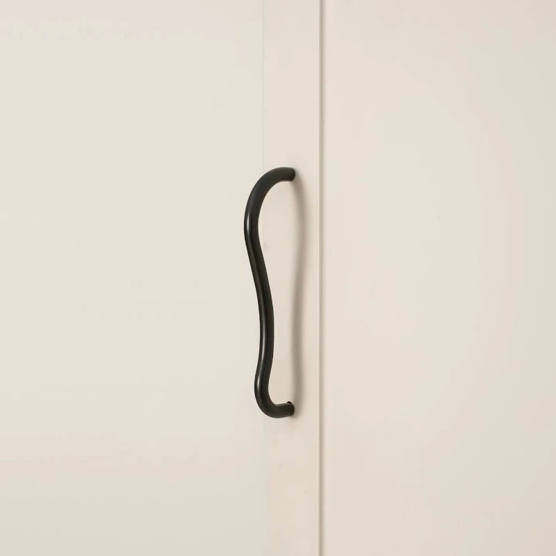 Brass Irregular Line Furniture Handles Bright Cupboard Wardrobe Dresser Drawer Cabinet Knobs Door Pulls T-Bar Decorative Knob