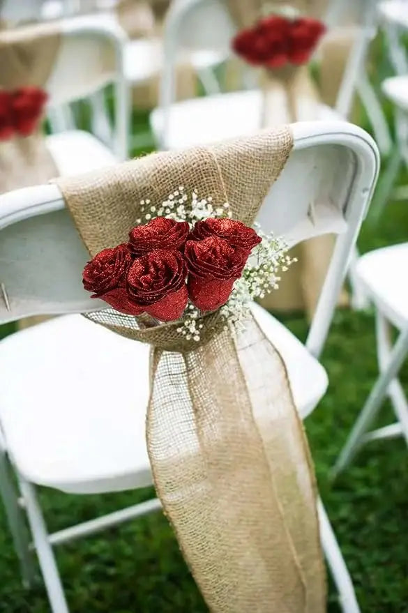 Mother's/Valentine's Day 30/50 pcs 7cm Glitter artificial flower rose girl friend wife DIY bouquet gifts for wedding Birthday