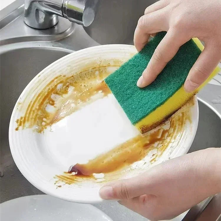 Highly Absorbent Dishwashing Sponge Kitchen Clean Rub Pot Rust Focal Stains Sponge Removing Kit Home Cleaning Brush Sponges