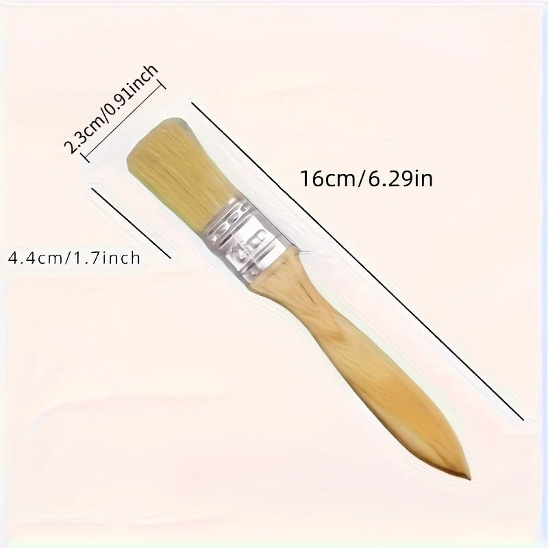 10/20pcs Bristle Paint Brush, Flat Bristle Brush, Suitable for Art, Handwork, Gesso, Painting, Dyeing, Varnish
