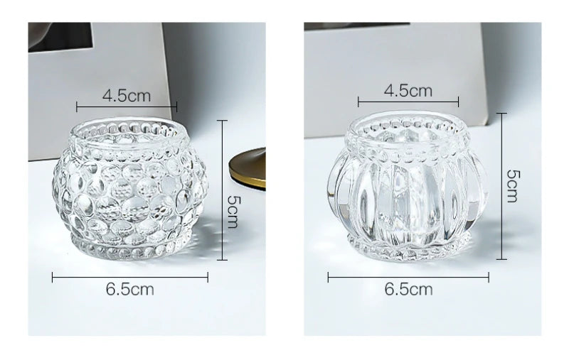 Nordic spherical pumpkin lamp thickened glass candle holder bar candlelight dinner home decorative ornaments craft gifts