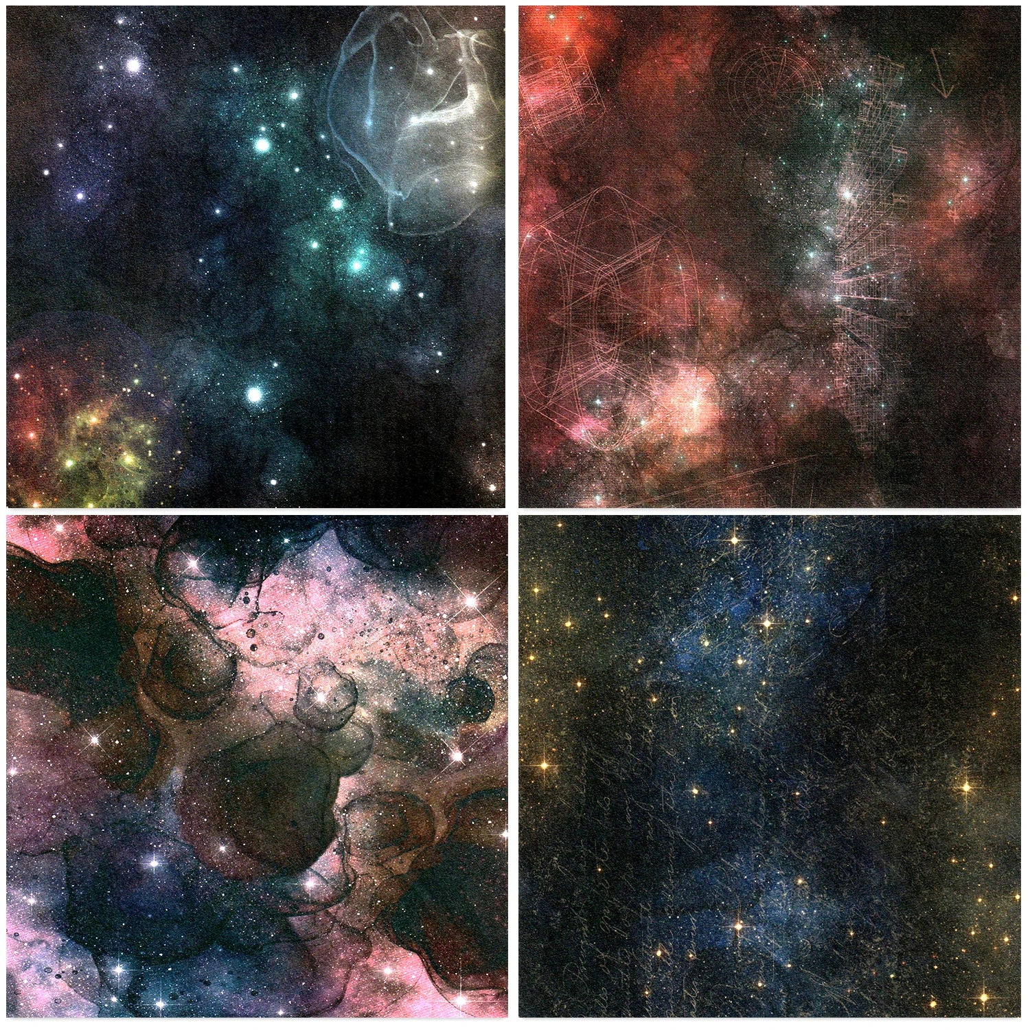 24 Sheets 30x30cm Craft Scrapbooking Paper Pad Watercolored Single-Side Printing Junk Journal Cardstock Supplies for Card