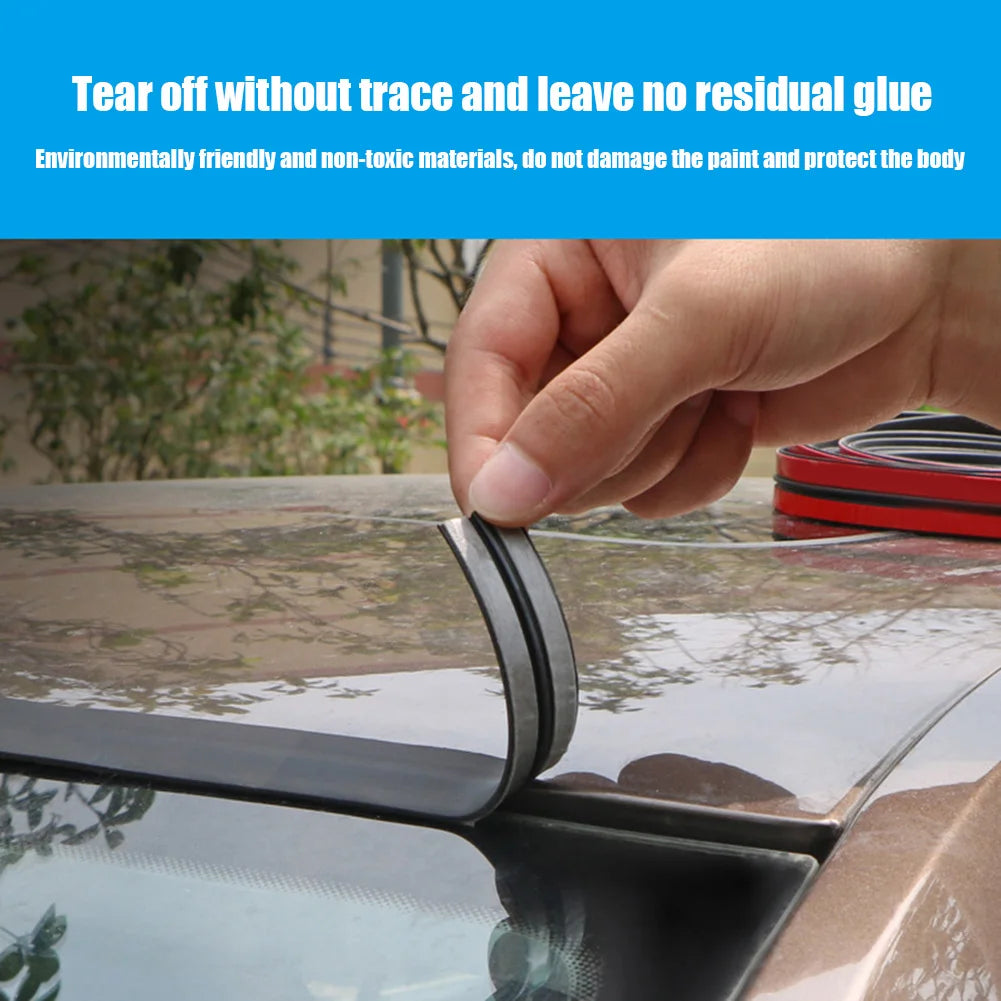 Window Edge Windshield Roof Sealing Strip Rubber Noise Insulation Auto Roof Windshield Sealant Protector Waterproof Window Seals