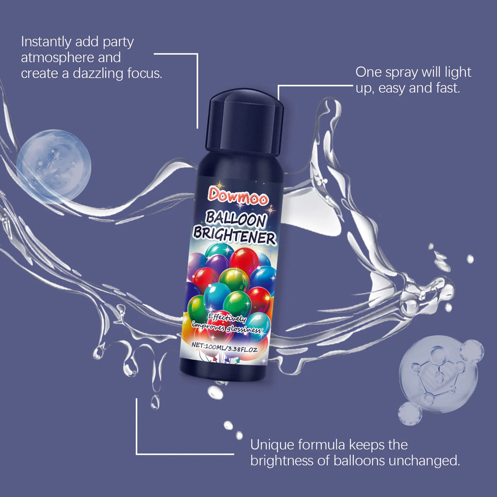 Party Balloon Brightener Spray Enhances Party Atmosphere Long Lasting Shiny Balloon Surface Texture for Christmas Celebration