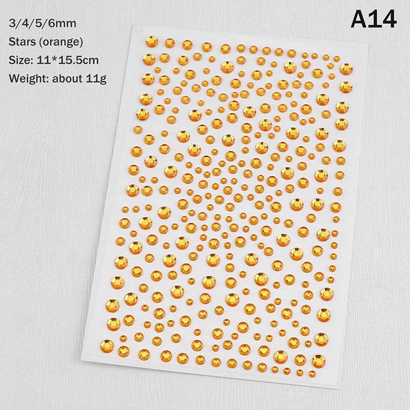 3D Rhinestone Face Stickers Sheet - Self-Adhesive Crystal Eye Gems for Party Makeup, Festival Body Jewelry & Photo  Decor