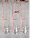 3pcs 9.8-inch transparent candle holder, hurricane glass candle holder, used for decorating the center of the dining table, wedd