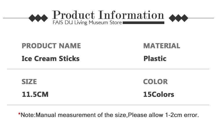 10 pcs Reusable Colorful Acrylic Popsicle Sticks, Cakesicle Sticks, Ice Cream Sticks, Craft Sticks, Chocolate Lollipop Holder