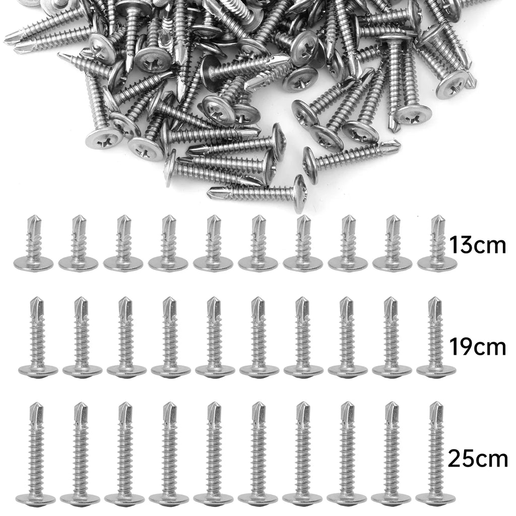 Truss Head Sheet Metal Screws Assortment Kit Stainless Steel Self Tapping Drilling Screw For Metal Wood Thread Phillips Cross