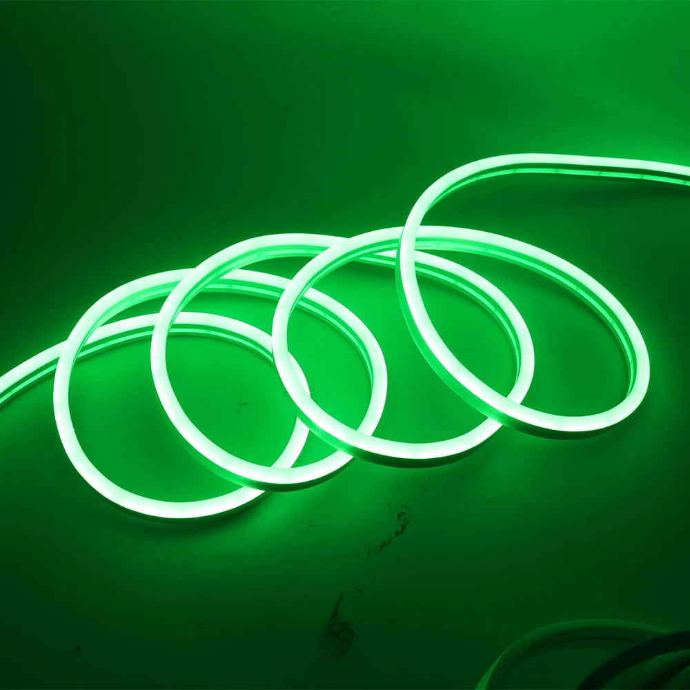 DC 12V LED Neon Strip Rope Lights Neon IP67 Waterproof  6X12mm Flexible Light 2835 120LED/m DIY Diode Tape Blue/Green/Red/Yellow