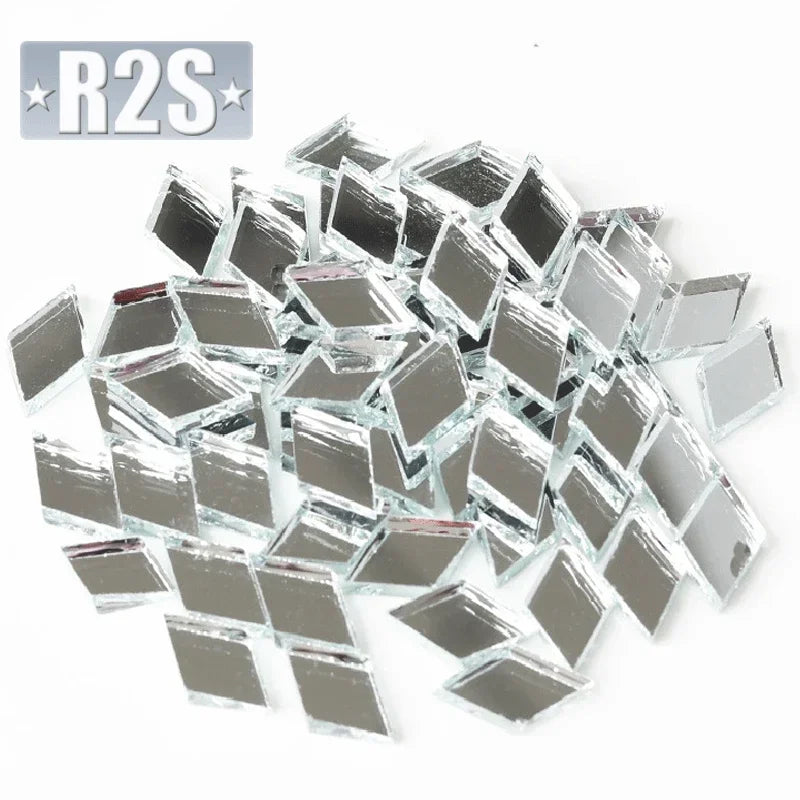 100g Glass Mirror Mosaic Tiles Bulk Diamond Shape DIY Craft Handcrafted Accessory Home Wall Artwork Decor Supplies arte