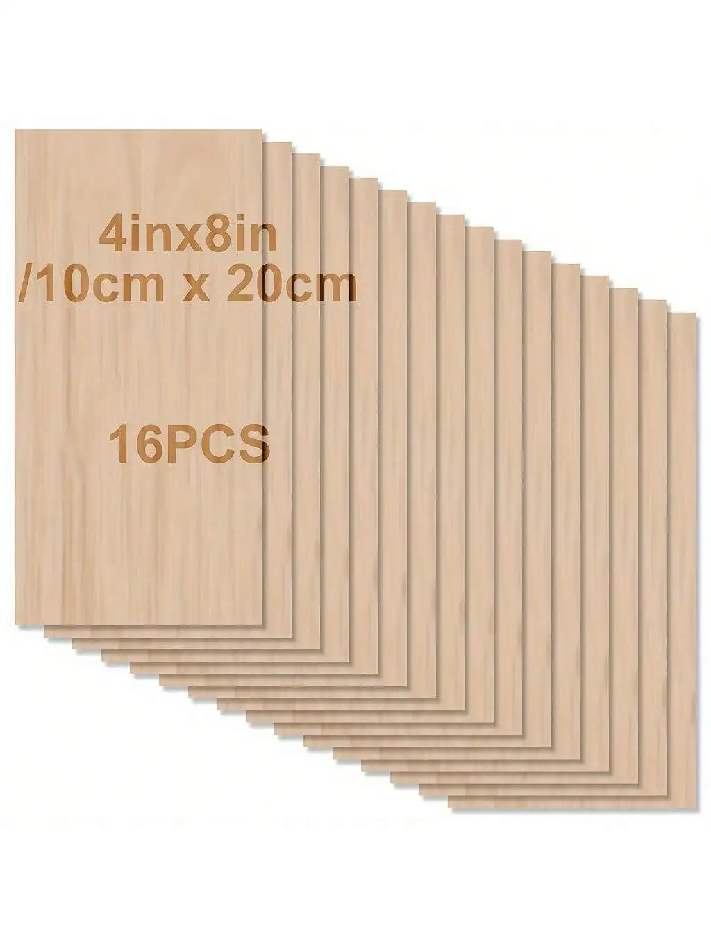 4/8/16/30 Pieces Craft Plywood - 8X4 Inch, 2mm Thick, Smooth Wood Board for Laser Cutting, DIY Projects, Architectural Models