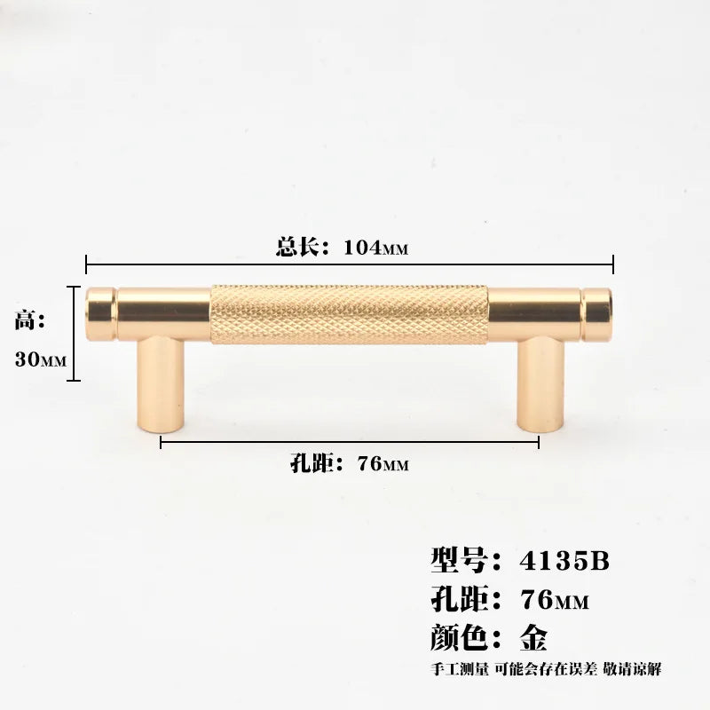 Gold Black knurled KitchenCabinet Storage Handles Home Accessories Drawer Knobs Wardrobe Cupboard Door Pulls Furniture Handles