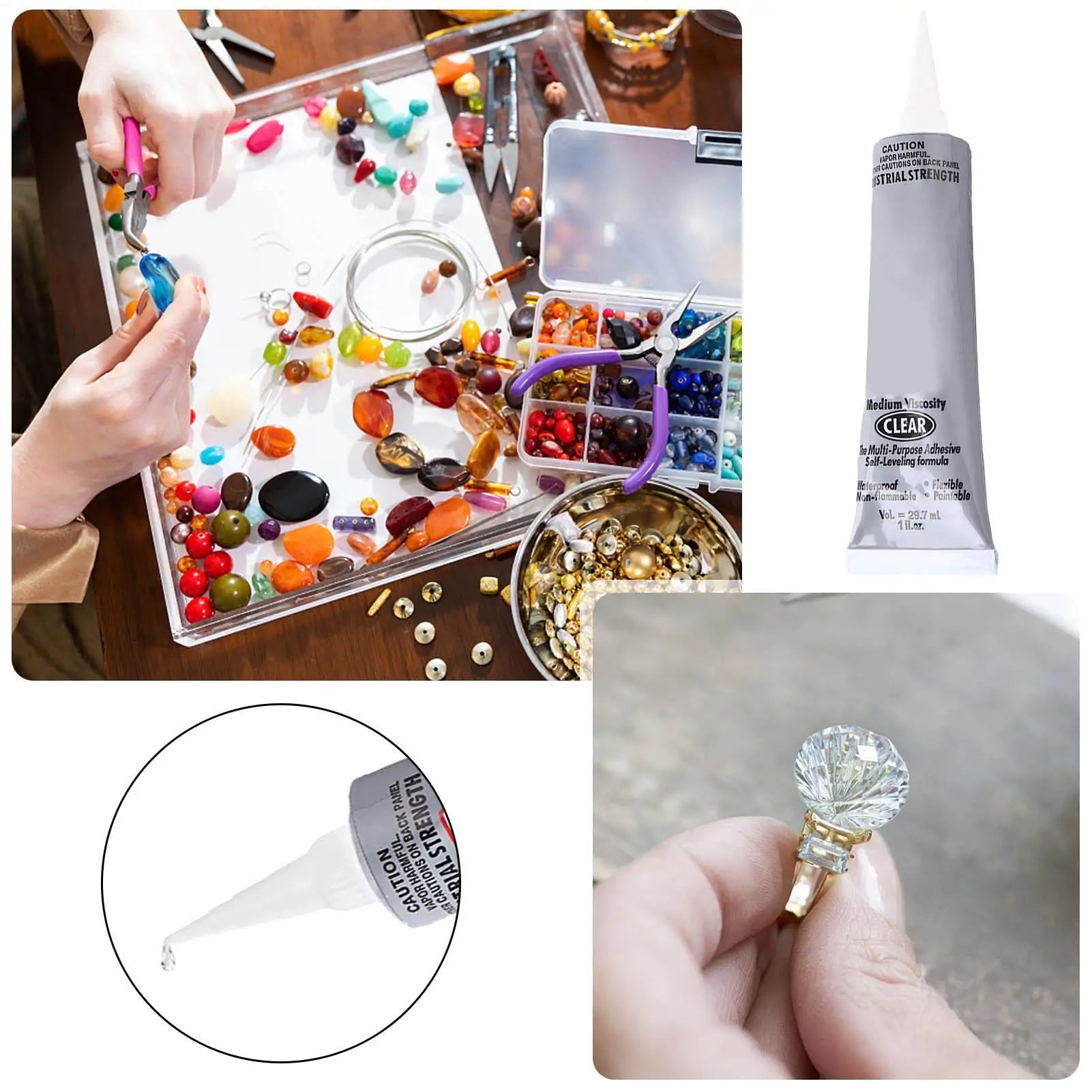 30ml Glue E6000 Glue Rhinestones Crystal Diamond Painting DIY Craft Tool Strong Adhesive Glue For Jewelry Making Tools