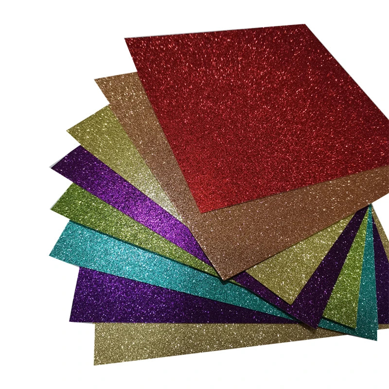 Glitter Cardstock Paper, Sparkly, Shinny Craft Paper, DIY Party, Graduation Decor, 10 Sheets