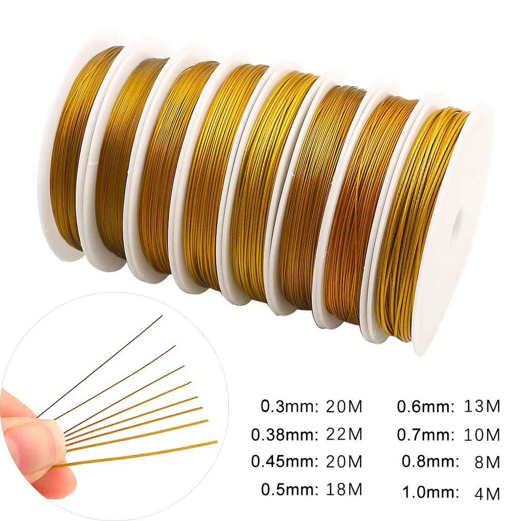 0.3-1mm Stainless Steel Strong Beading Wire - Premium Jewelry Making DIY (Bracelet/Necklace) Craft Sculpting Cord