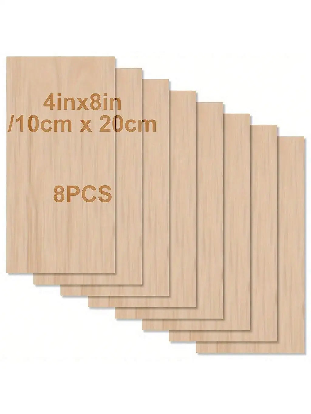 4/8/16/30 Pieces Craft Plywood - 8X4 Inch, 2mm Thick, Smooth Wood Board for Laser Cutting, DIY Projects, Architectural Models