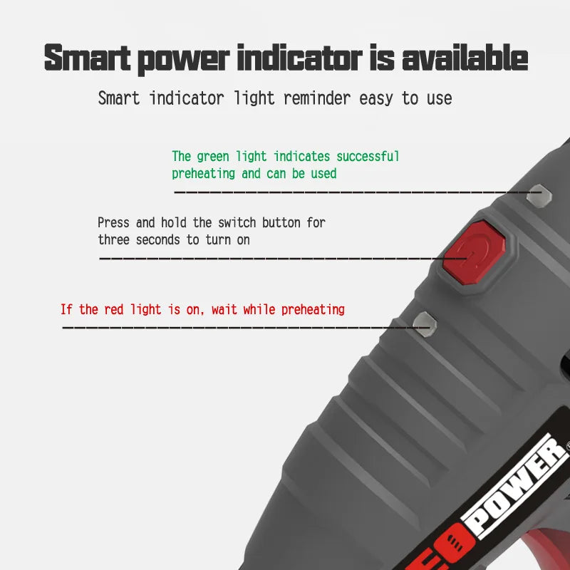 12V cordless hot glue gun kit and hot glue sticks