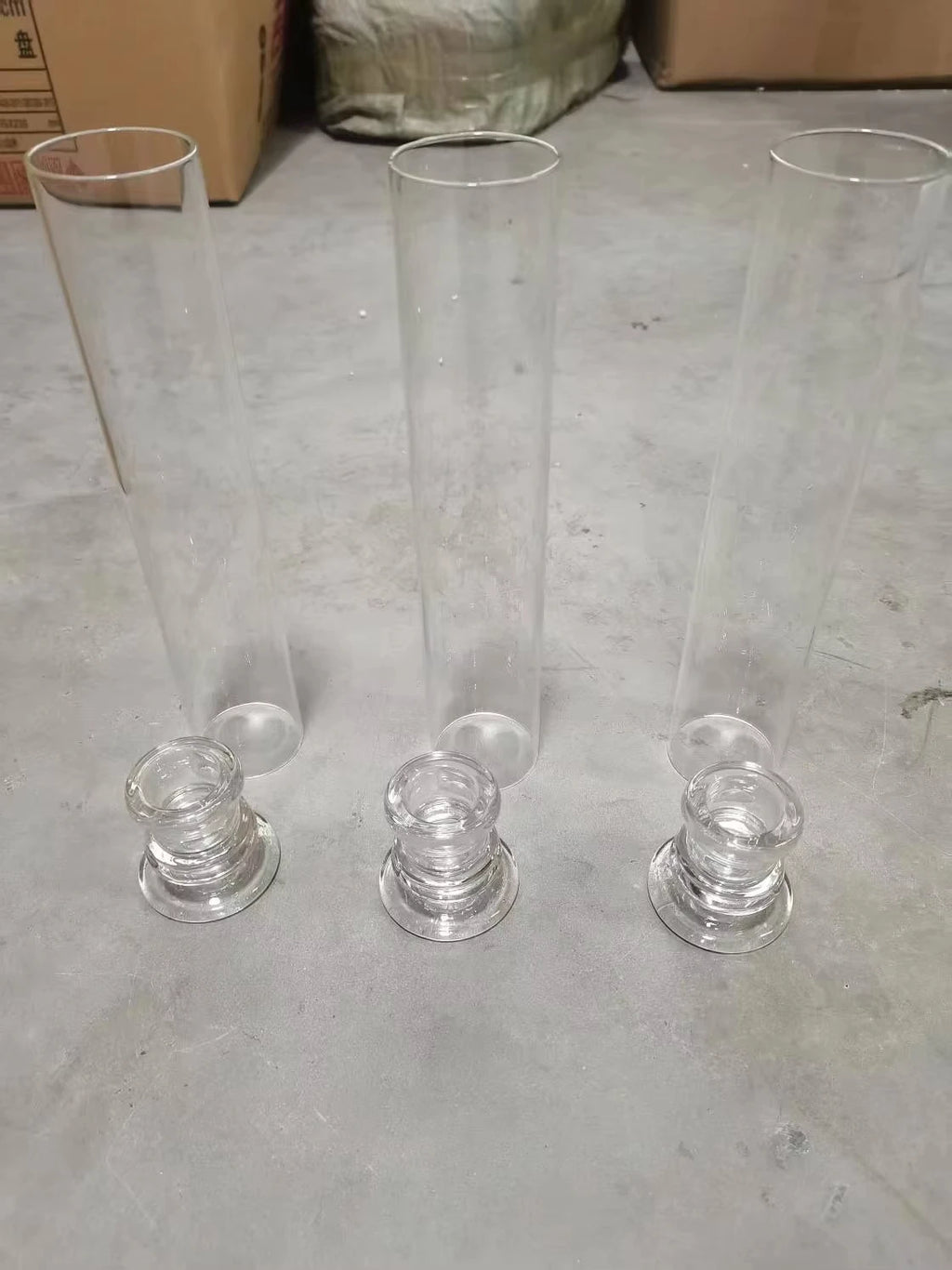 20pcs transparent candle holder, hurricane glass candle holder, used for decorating the center of the dining table, wedd