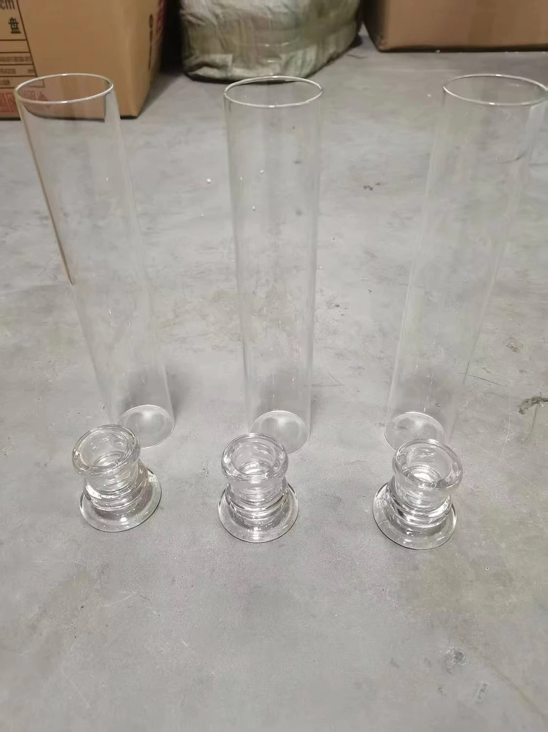 20pcs transparent candle holder, hurricane glass candle holder, used for decorating the center of the dining table, wedd