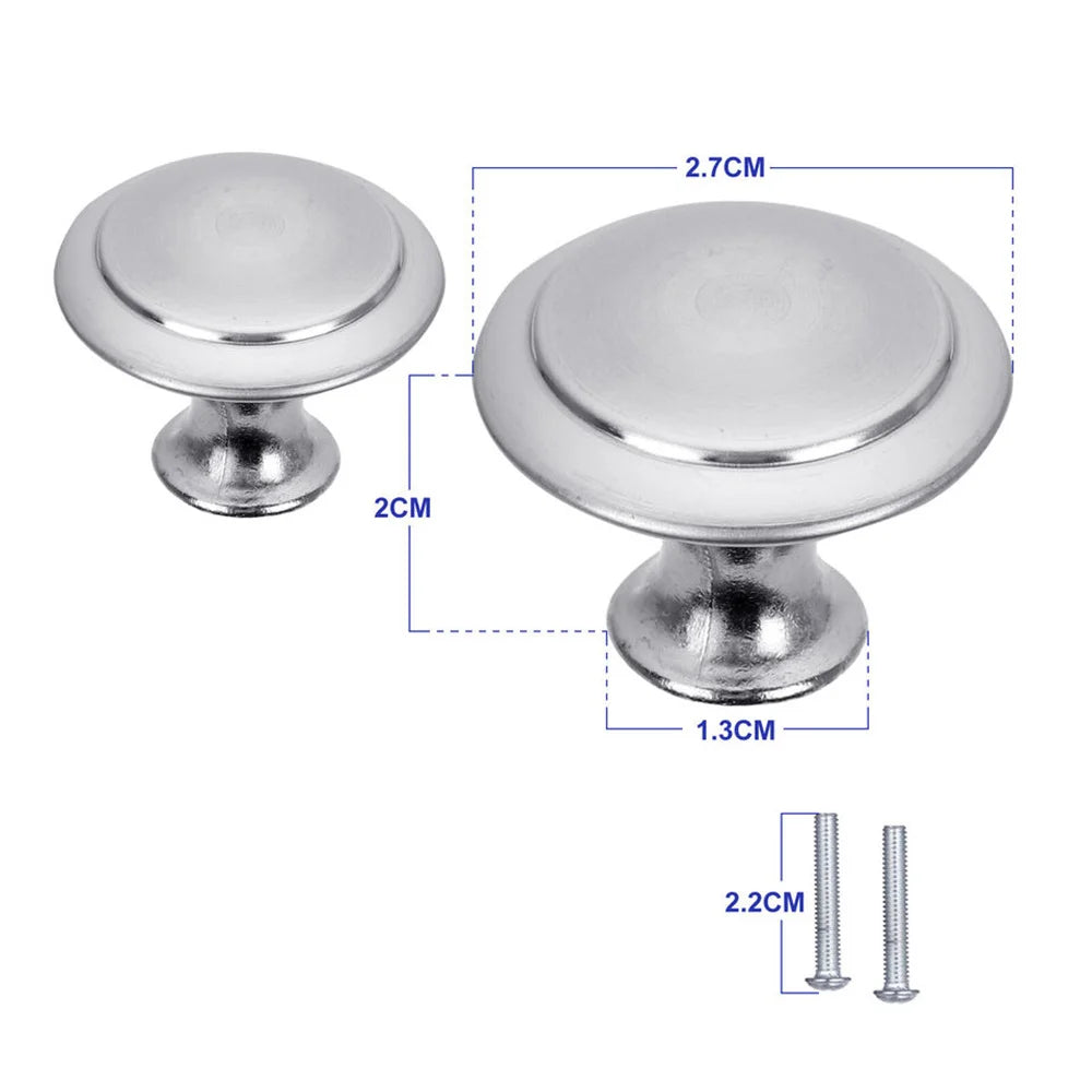40Pcs Door Knobs Stainless Steel Drawer Cabinet Handles Knobs Kithcen Cupboard Pull Handles Furniture Hardware Accessory