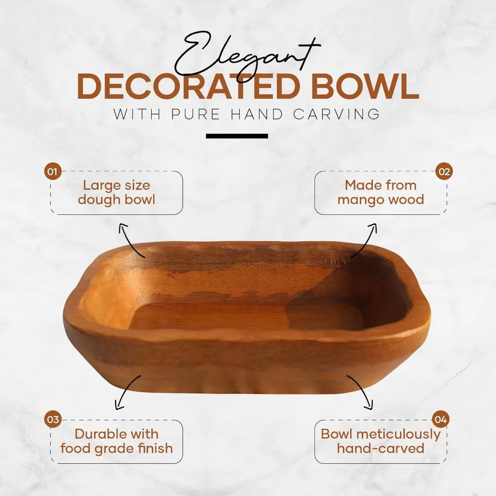 Wooden Dough Bowls for Candle Making (10-Piece Set) | Eco-Friendly Home Decor and Reusable Candle Holders
