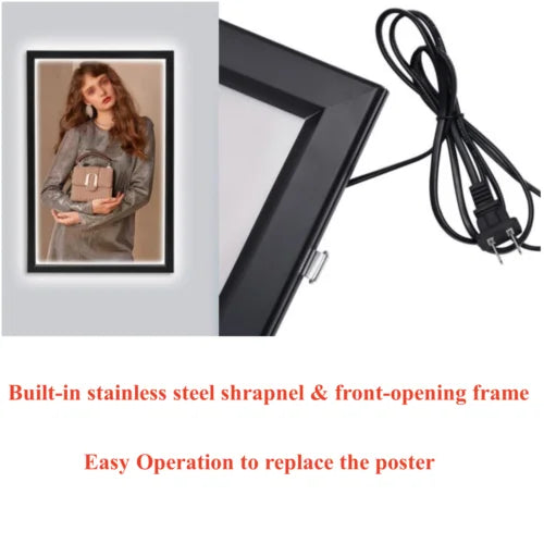 24"x36" Advertising Frame Store Wall Mount LED Light Box Movie Poster Display US
