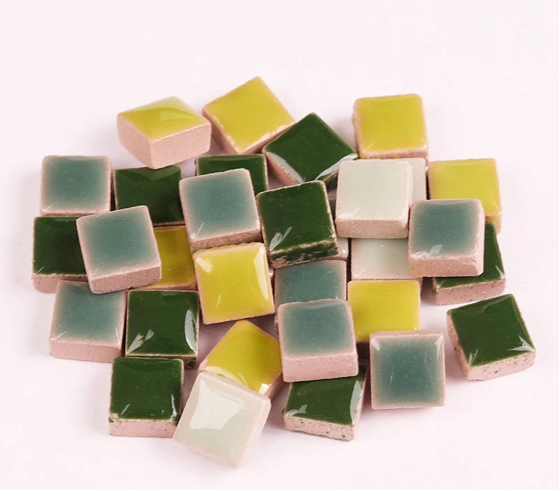 200g 1CM Mini Mosaic Tile Material DIY Ceramic Mosaic Tiles Stone Handmade Ornaments Tiles Wall Crafts Home Decoration