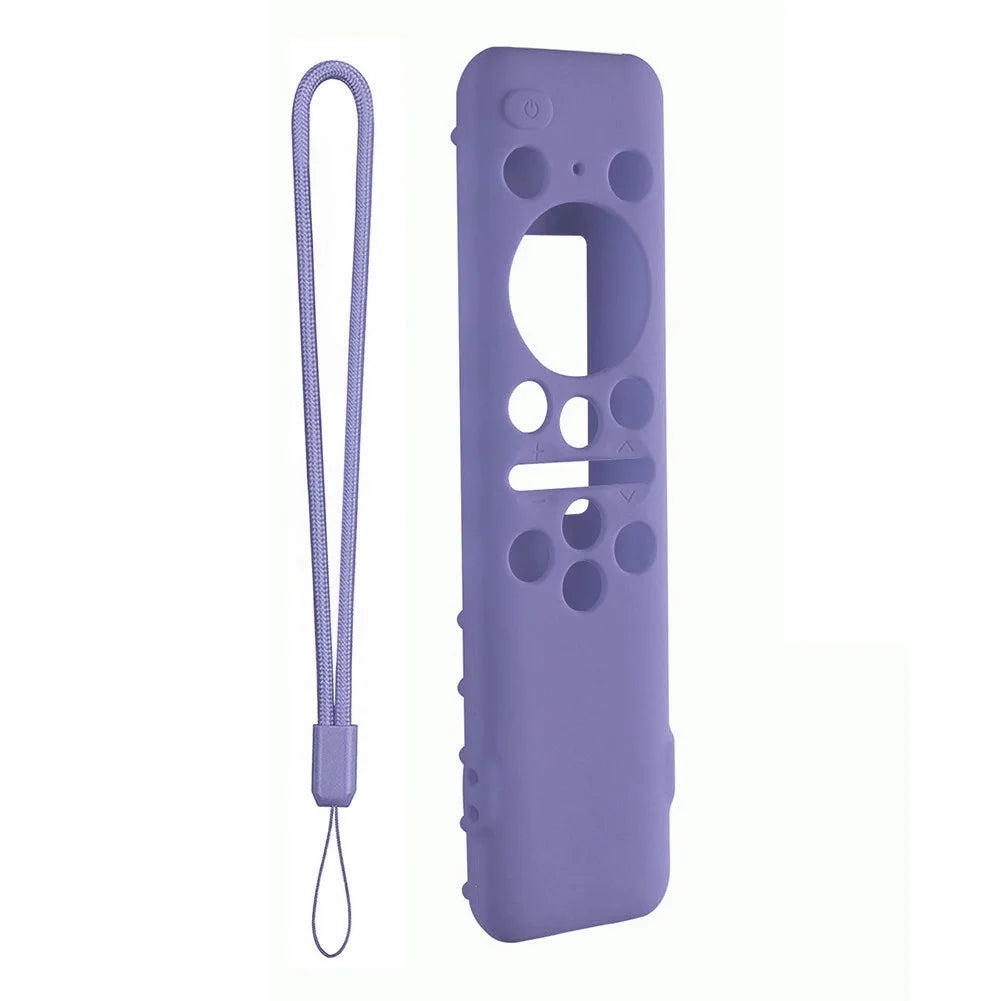 Drop-Proof Shell Silicone Remote Control Cover Protector with Lanyard Shockproof Anti-Slip for Samsung 8K Neo QLED HDR Smart TV