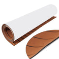 EVA Foam Teak Boat Decking Sheet Carpet Self-Adhesive Marine Yacht RV Boat Flooring Mats Decking Pad 94.5" x 35.4" Brown