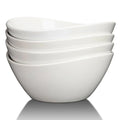8" Ceramic Deep Soup Bowls & Salad Bowls 42 OZ Large Bowls for Kitchen White Ceramic Serving Bowls for Salads Cereal,Soup