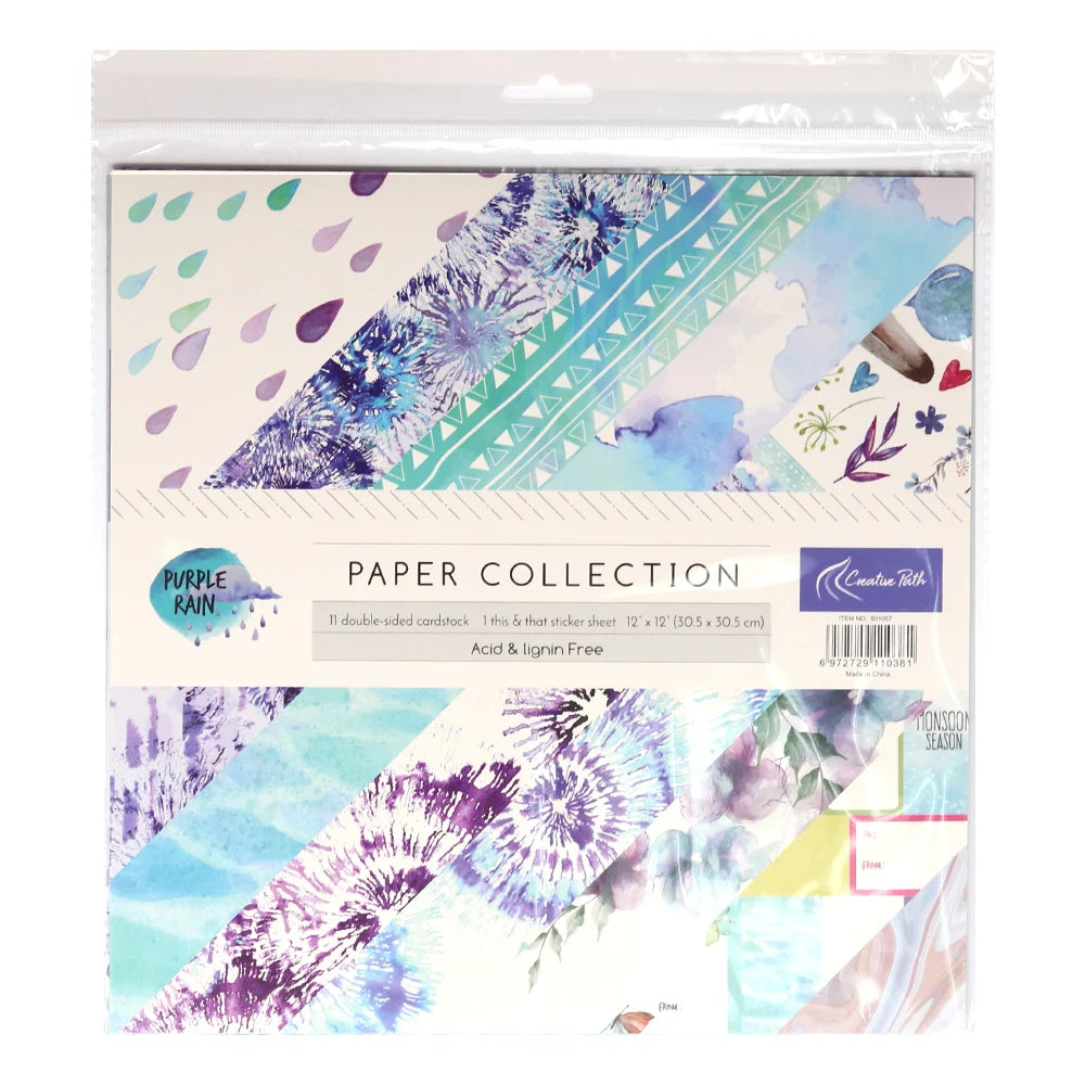 Creative Path 12 Inch Scrapbooking Designer Papers Crafts Materials Journaling Background Decoration Acid Free 305x305mm