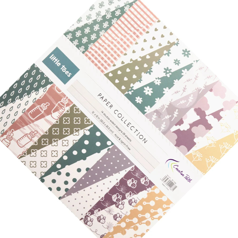 Creative Path 12 Inch Scrapbooking Papers Supplies Crafts Materials 28 Sheets Journaling Cardmaking Background Acid Free