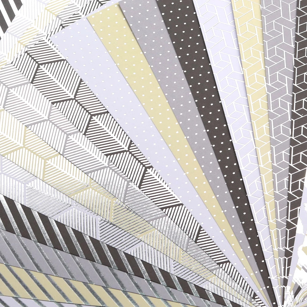 Creative Path A4 Foil Scrapbooking Papers Supplies Crafts Materials 28 Sheets Cardmaking Journaling Decoration Acid Free