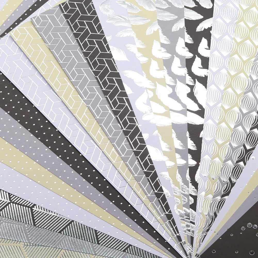 Creative Path A4 Foil Scrapbooking Papers Supplies Crafts Materials 28 Sheets Cardmaking Journaling Decoration Acid Free